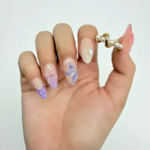 3D Floral Press-On Nails