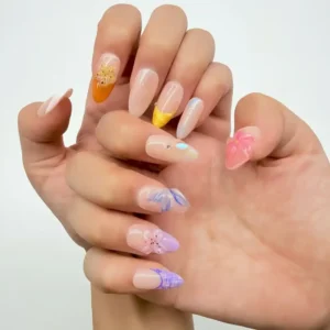 3D Floral Press-On Nails