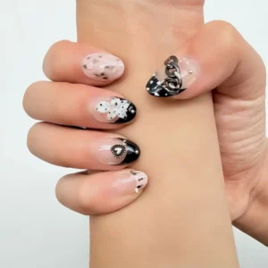Black White Gothic Press-On Nails