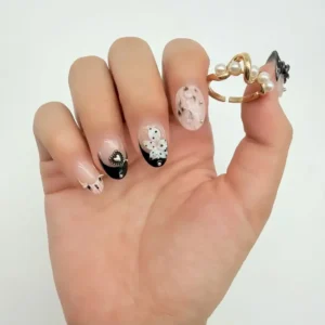 Black White Gothic Press-On Nails