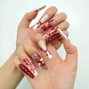 Blood Heart Gothic Press-On Nails