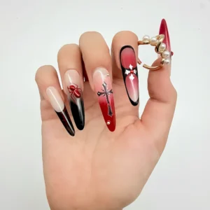 Gothic Cross Spider Press-On Nails