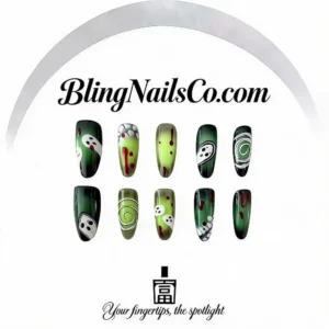 Green Ghost Press-On Nails