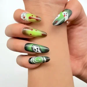 Green Ghost Press-On Nails