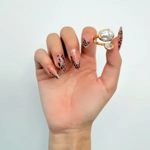 Leopard French Tip Press-On Nails