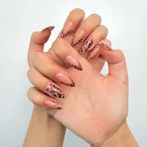 Leopard French Tip Press-On Nails