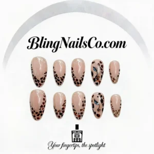 Leopard French Tip Press-On Nails
