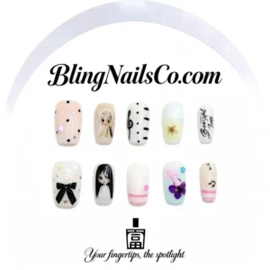 Pastel Music Note Press-On Nails
