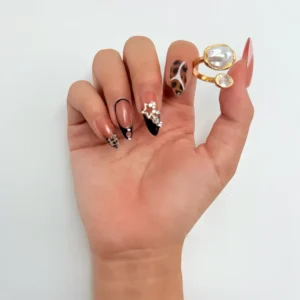Pink Black Leopard Press-On Nails