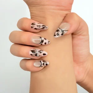 Pink Zebra Press-On Nails